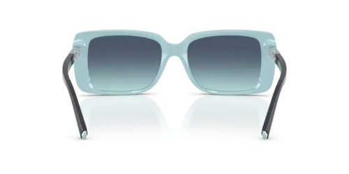TIFFANY & CO. TF4249 - 80559S - 55 Sonnenbrillen Schwarz auf Tiffany Blau Rechteck