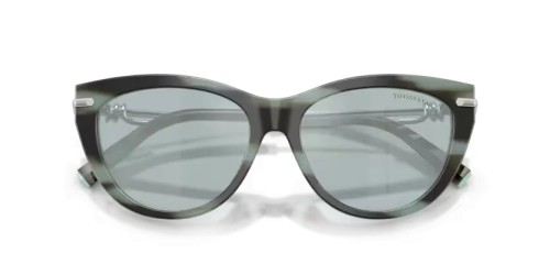 TIFFANY & CO. TF4253 - 84437C - 55 Sonnenbrillen Gestreiftes Schwarz Tiffany Cat Eye