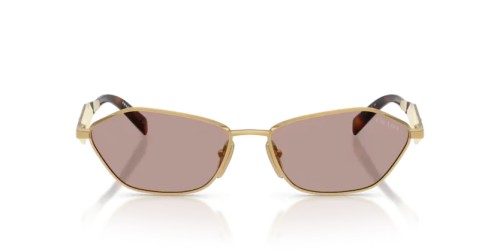PRADA PR D50S - 5AK20I - 57 Sonnenbrillen Gold Unregelmäßig