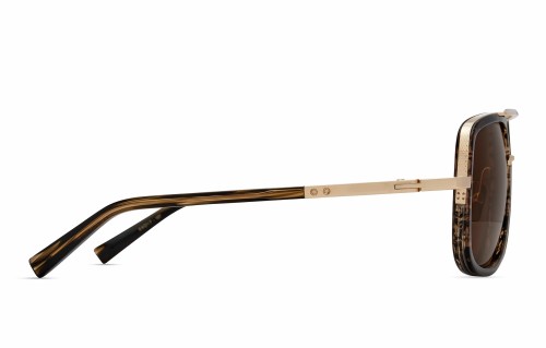 Dita MACH ONE DRX-2030 TITANIUM - Y - 59 Sonnenbrillen Weißgold - Gebranntes Holz Pilot (Aviator)
