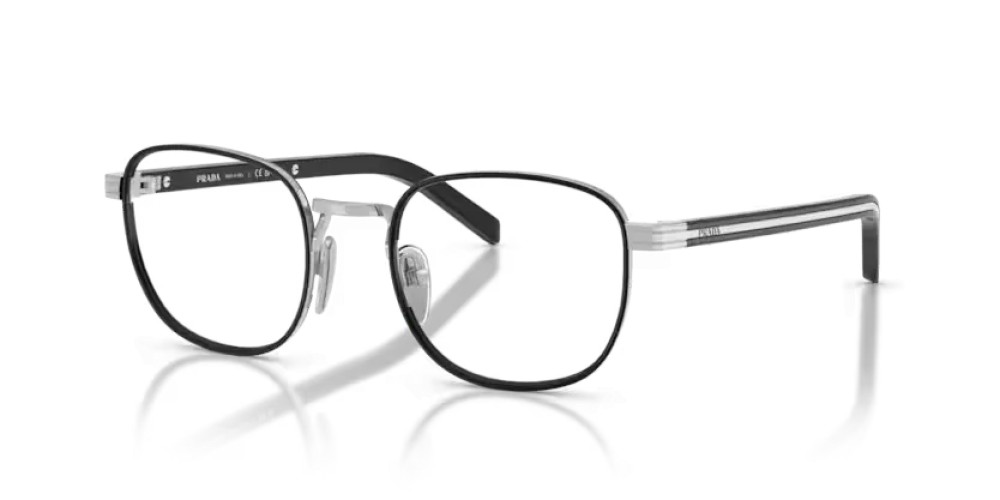 PRADA PR D50V - 1BC1O1 - 50 Brillenfassungen Silber / Schwarz Phantos