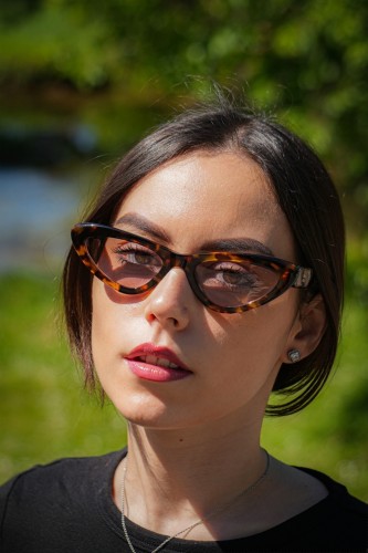 MIU MIU MU B11SU - 14L4I0 - 55 Sonnenbrillen Honig Havanna Cat Eye