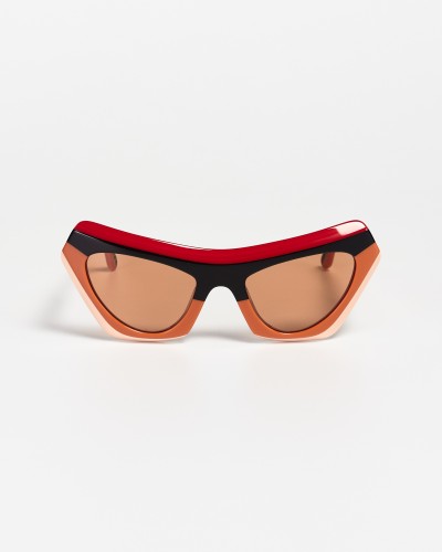 Marni P1N Marni Devil's Pool Striped - 56 Sonnenbrillen Gemustert Cat Eye