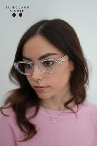 MIU MIU MU 03WV - 15Z1O1 - 53 Brillenfassungen Durchscheinend Unregelmäßig