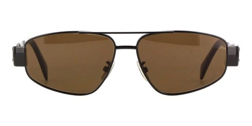 Celine CL40281U Triomphe Metal - 01E - 57 Sonnenbrillen Schwarz Pilot (Aviator)