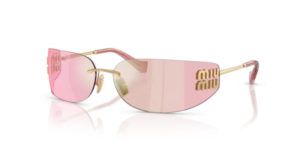 MIU MIU MU A51S - 5AK90Y - 75 Sonnenbrillen Gold Rechteck