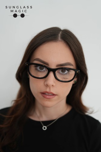PRADA PR D01VU - 16K1O1 - 52 Brillenfassungen Schwarz Oval