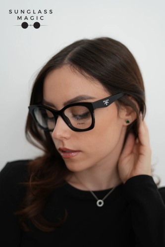 PRADA PR A05V - ​16K1O1 - ​52 Brillenfassungen Schwarz Eckig