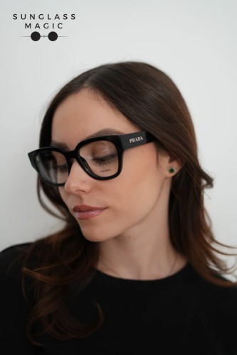 PRADA PR C06V - 16K1O1 - 52 Brillenfassungen Schwarz Oval