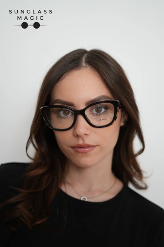 PRADA PR B04V - 3891O1 - ​53 Brillenfassungen Schwarz, Havanna Cat Eye