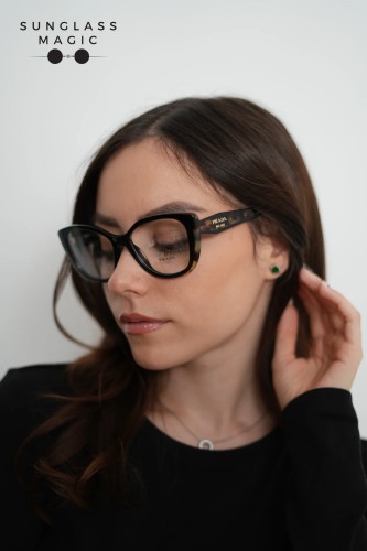 PRADA PR B04V - 3891O1 - ​53 Brillenfassungen Schwarz, Havanna Cat Eye
