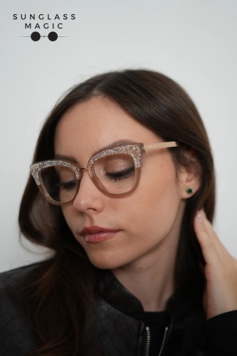 Jimmy Choo JC237 - FWM - 49 Brillenfassungen Beige Cat Eye