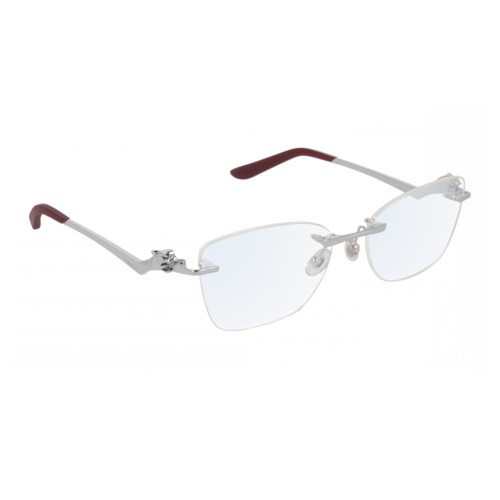 Cartier CT0120O - 003 - 57 Brillenfassungen Silber Cat Eye