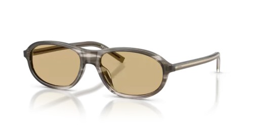 PRADA PR D20SU - 26O10R - 56 Sonnenbrillen Gestreift Ebenholz Oval