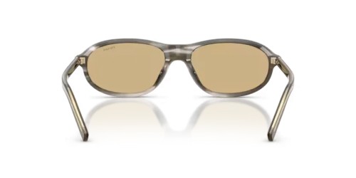 PRADA PR D20SU - 26O10R - 56 Sonnenbrillen Gestreift Ebenholz Oval