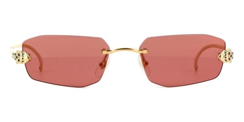 Cartier CT0474S - 002 - 56 Sonnenbrillen Gold Eckig