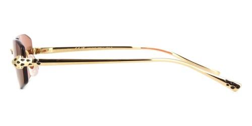 Cartier CT0474S - 002 - 56 Sonnenbrillen Gold Eckig