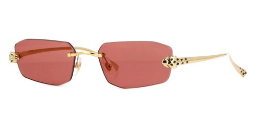 Cartier CT0474S - 002 - 56 Sonnenbrillen Gold Eckig