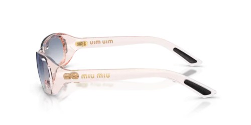 MIU MIU MU C07SU - 28S41G - 62 Sonnenbrillen Durchscheinend Rosa Rechteck