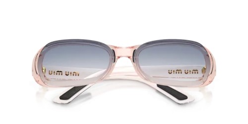 MIU MIU MU C07SU - 28S41G - 62 Sonnenbrillen Durchscheinend Rosa Rechteck