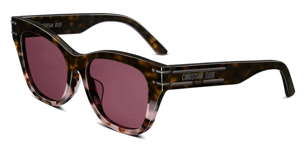 Dior DIORSIGNATURE B6F - 25D0 A - 55 Sonnenbrillen Havana Kissenform (Abgerundet)