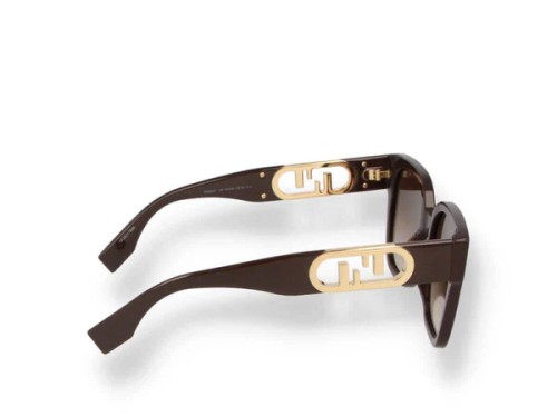 Fendi FE40063I - 50F - 54 Sonnenbrillen Braun Eckig