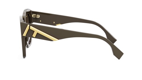 Fendi FE40098I - 48F - 63 Sonnenbrillen Braun Kissenform (Abgerundet)