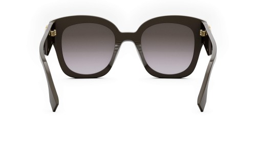 Fendi FE40098I - 48F - 63 Sonnenbrillen Braun Kissenform (Abgerundet)