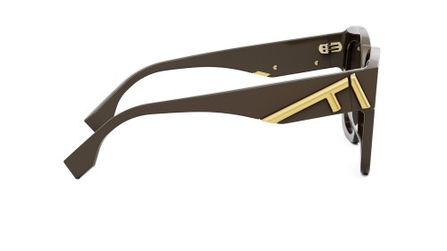 Fendi FE40098I - 48F - 63 Sonnenbrillen Braun Kissenform (Abgerundet)