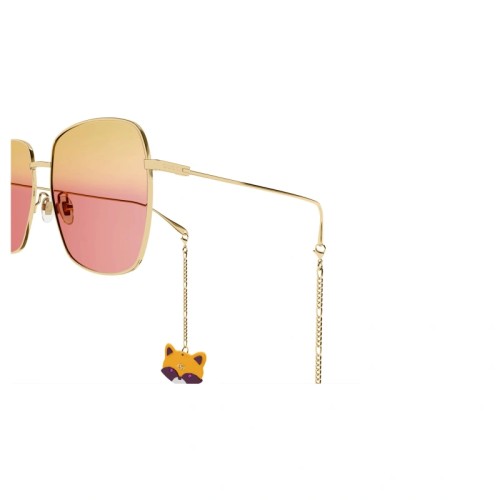 Gucci GG1031S WITH CHAIN - 005 - 59 Sonnenbrillen Gold Eckig