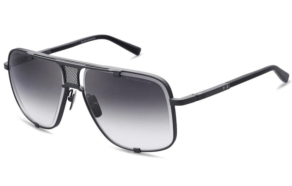Dita MACH FIVE TITANIUM DRX-2087 - H - 64 Sonnenbrillen Schwarz Pilot (Aviator)