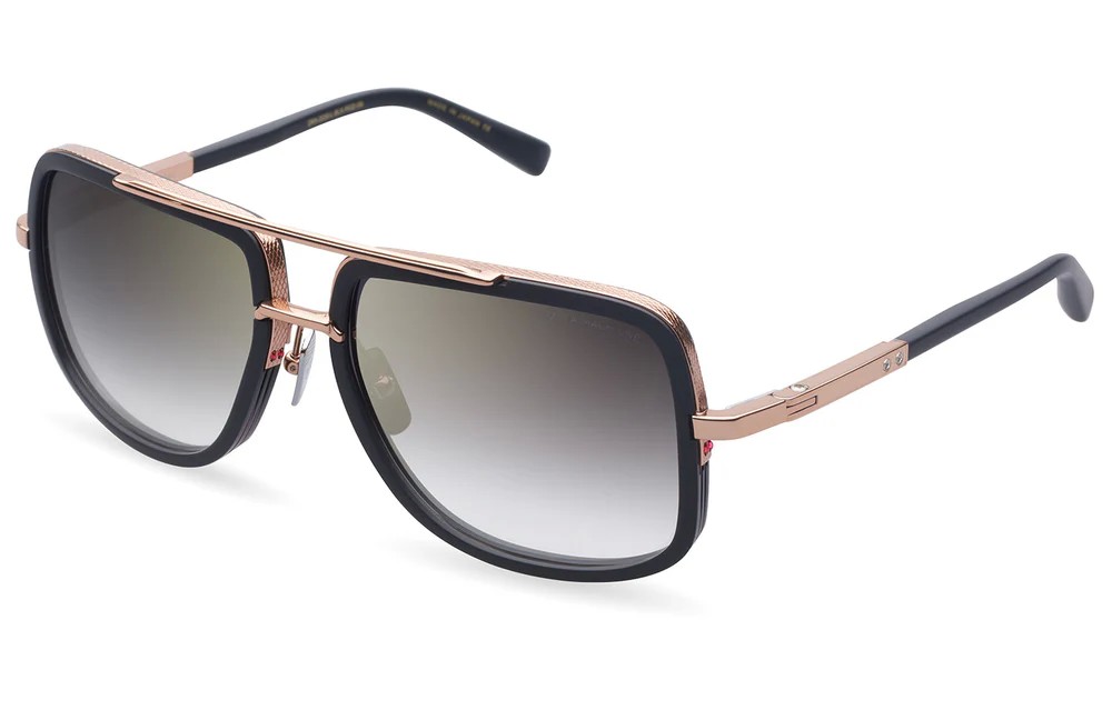 Dita MACH ONE DRX-2030 TITANIUM - L - 59 Sonnenbrillen Roségold, Schwarz Pilot (Aviator)