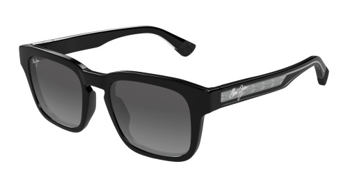Maui Jim MJ0643S MALUHIA - 001 - 52 - MIT POLARISIERTEN GLÄSERN Sonnenbrillen Schwarz Eckig