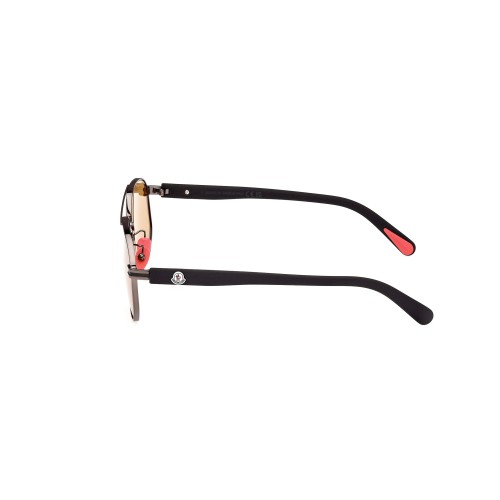 Moncler ML0242-H FLAPERON - 08E - 56 Sonnenbrillen Schwarz Pilot (Aviator)