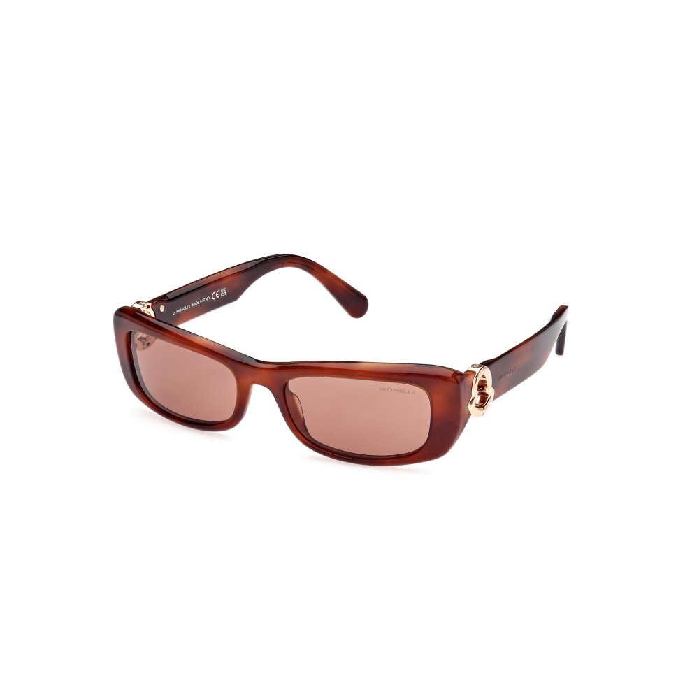 Moncler ML0245 MINUIT - 54E - 55 Sonnenbrillen Havanna Eckig