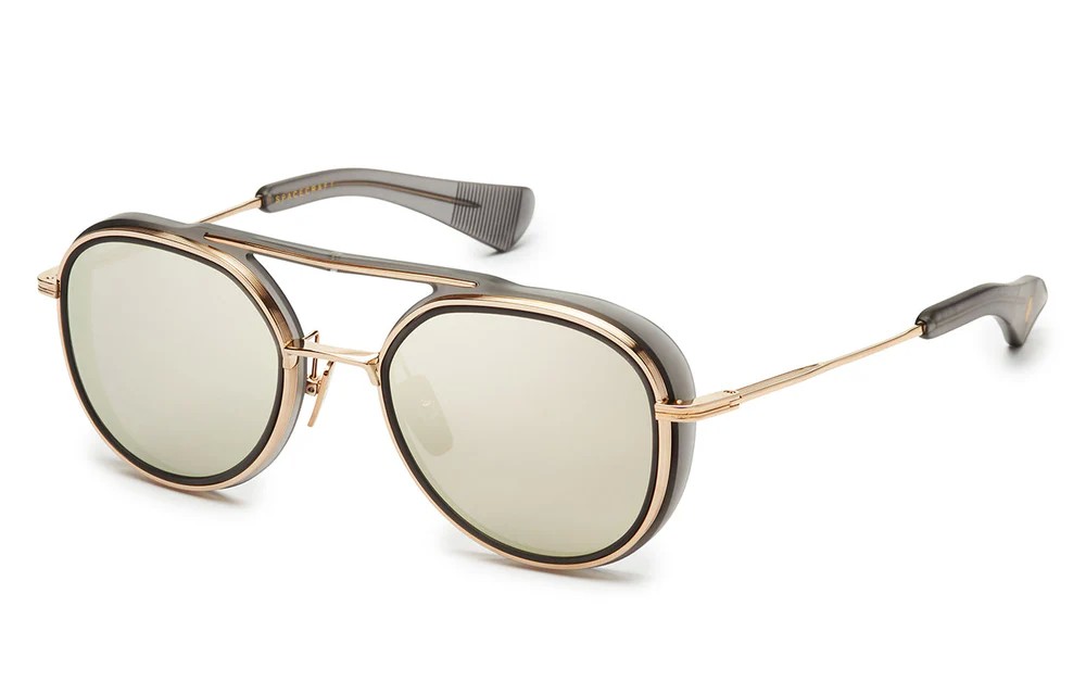 Dita SPACECRAFT 19017 - C - 52 Sonnenbrillen Grau, Gold Pilot (Aviator)