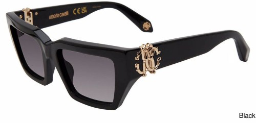 Roberto Cavalli SRC016 - 0700 - 55 Sonnenbrillen Schwarz Cat Eye