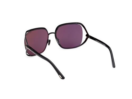 Tom Ford FT1092 GOLDIE - 01A - 60 Sonnenbrillen Schwarz Kissenform (Abgerundet)