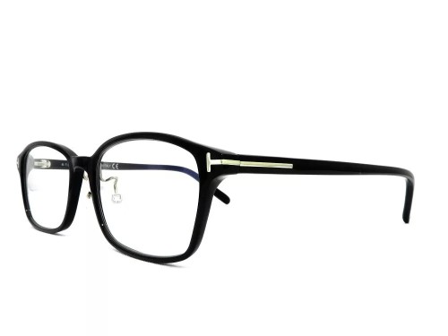 Tom Ford TF5647-D-B - 001 - 53 - MIT BLAU-VIOLETTEM LICHTFILTER-GLÄSERN Brillenfassungen Schwarz Eckig