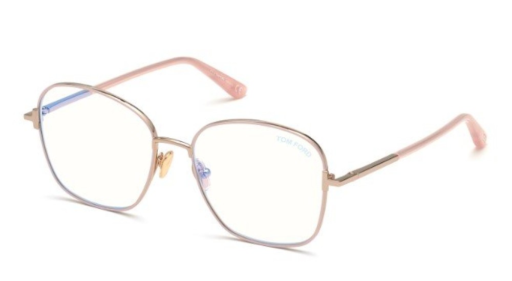 Tom Ford TF5685-B - 072 - 53 - MIT BLAU-VIOLETTEM LICHTFILTER-GLÄSERN Brillenfassungen Eckig