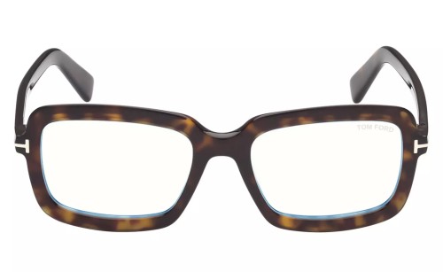 Tom Ford TF5767-B - 052 - 53 - MIT BLAU-VIOLETTEM LICHTFILTER-GLÄSERN Brillenfassungen Eckig