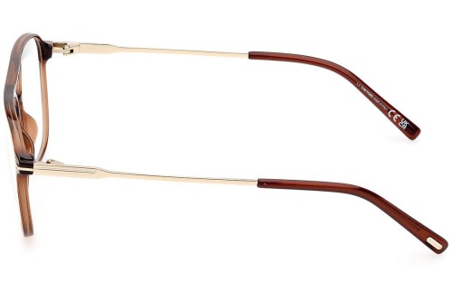 Tom Ford TF5874-B - 048 - 54 - MIT BLAU-VIOLETTEM LICHTFILTER-GLÄSERN Brillenfassungen Havanna Pilot (Aviator)