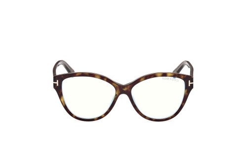 Tom Ford TF5954-B - 055 - 54 - MIT BLAU-VIOLETTEM LICHTFILTER-GLÄSERN Brillenfassungen Havanna Cat Eye