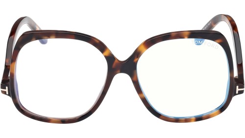 Tom Ford TF5968-B ECO - 052 - 54 - MIT BLAU-VIOLETTEM LICHTFILTER-GLÄSERN Brillenfassungen Havanna Eckig