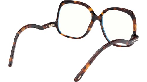Tom Ford TF5968-B ECO - 052 - 54 - MIT BLAU-VIOLETTEM LICHTFILTER-GLÄSERN Brillenfassungen Havanna Eckig