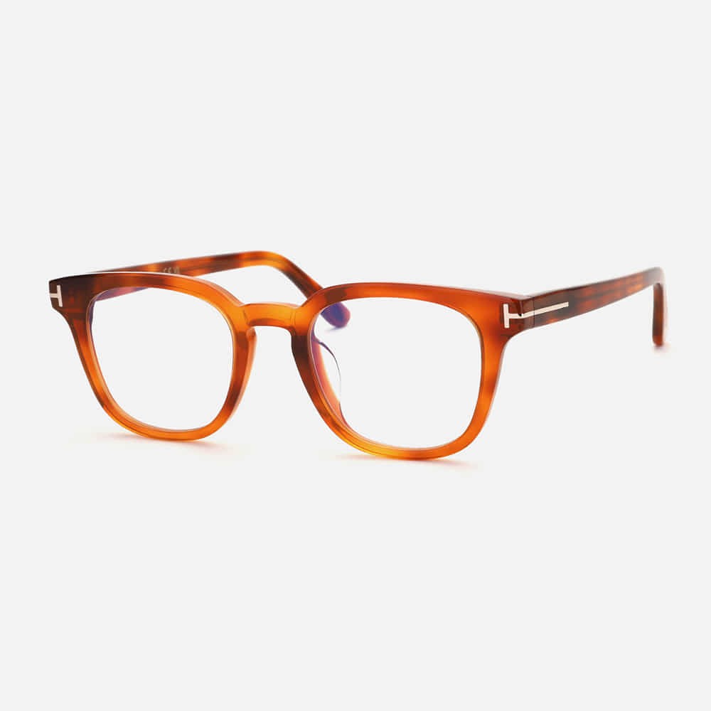 Tom Ford TF5999-K-B - 053 - 49 - MIT BLAU-VIOLETTEM LICHTFILTER-GLÄSERN Brillenfassungen Havanna Eckig