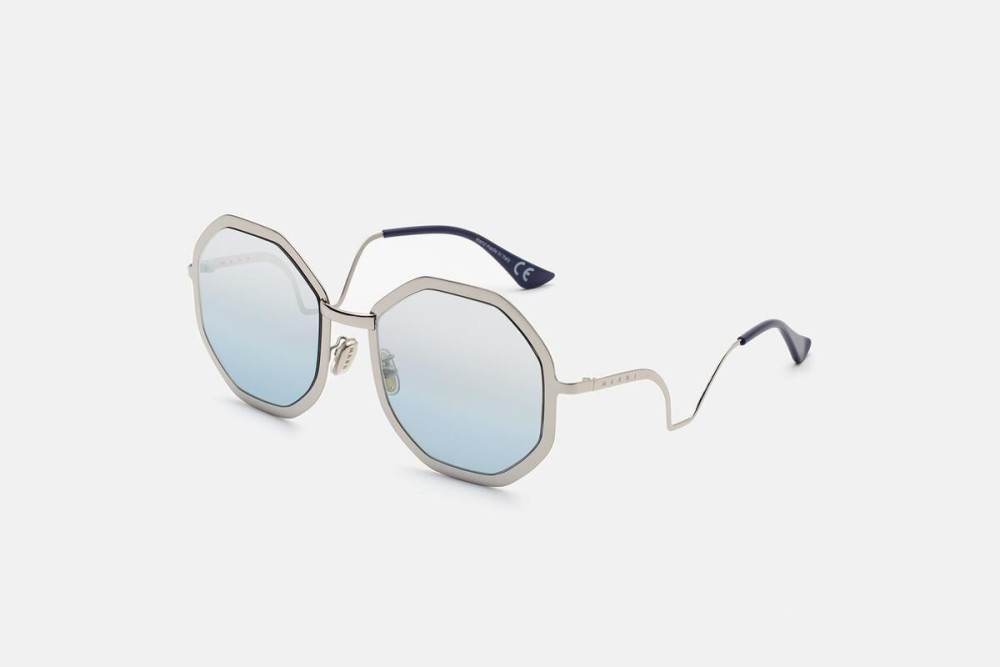 Marni 3TD Kamiora - 58 Sonnenbrillen Silber Geometrisch