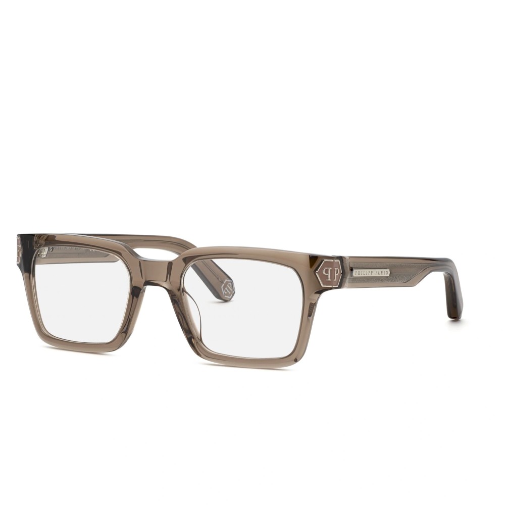 Philipp Plein VPP082 BRAVE SHADES - 09X8 - 52 Brillenfassungen Braun Eckig