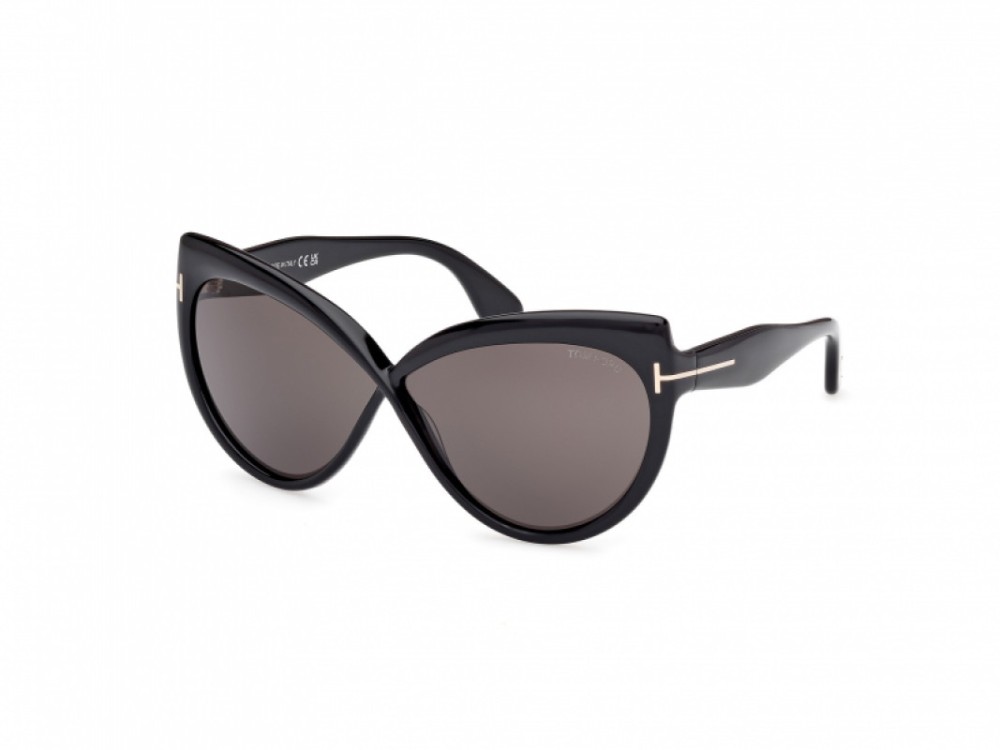 Tom Ford FT1196 BEATRICE ECO - 01A - 65 Sonnenbrillen Schwarz Schmetterling