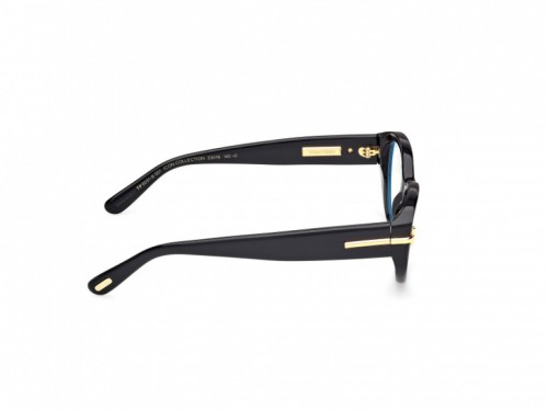Tom Ford TF6031-B ICON COLLECTION - 001 - 53 - MIT BLAU-VIOLETTEM LICHTFILTER-GLÄSERN Brillenfassungen Schwarz Cat Eye